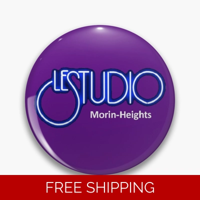 Le Studio Pin Purple Original logo White & Blue MH